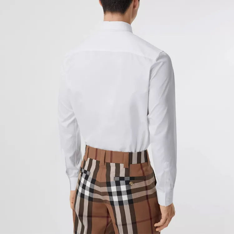 Burberry Shirts Men White-3