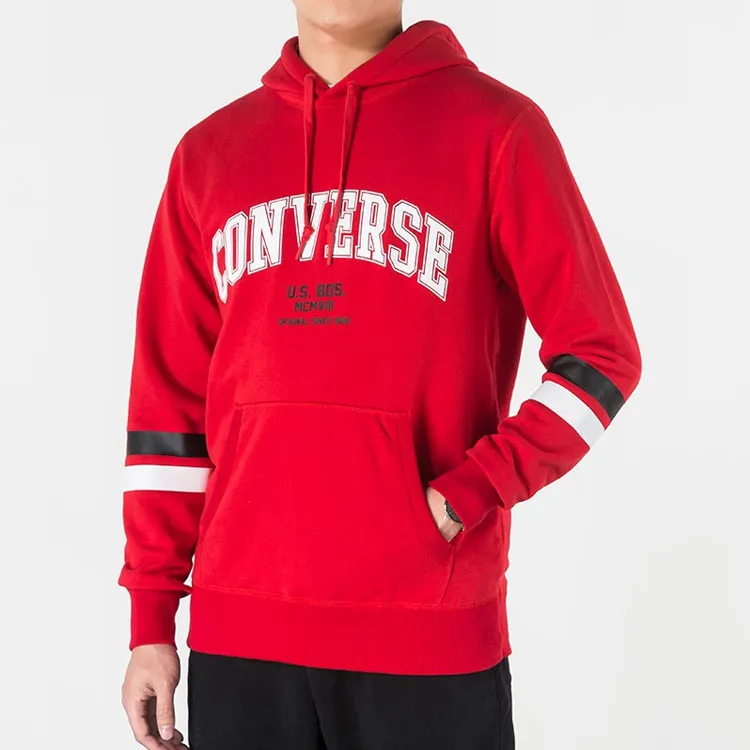 Converse Collegiate Text Sweatshirts Men Red-4