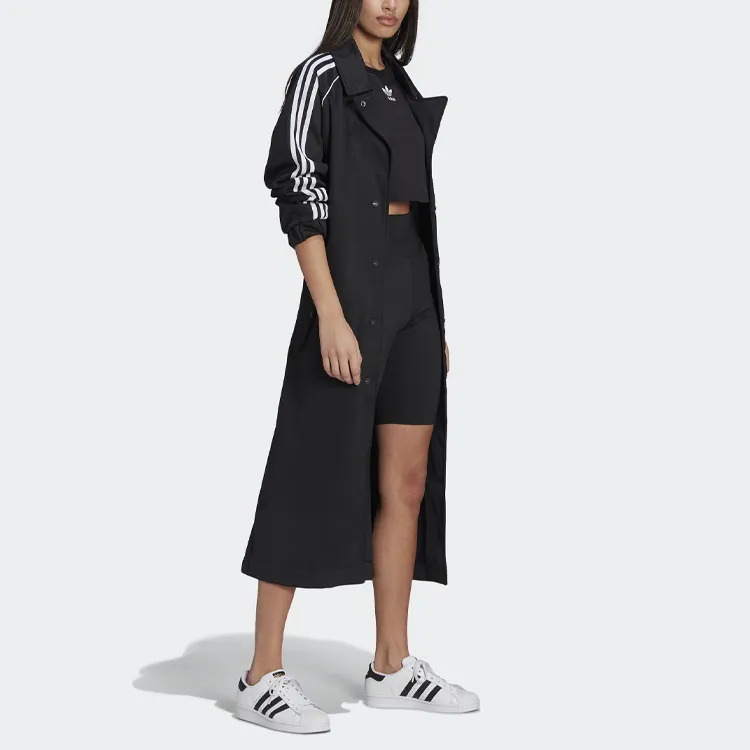 Adidas Originals Trench Coats Women's Black-4