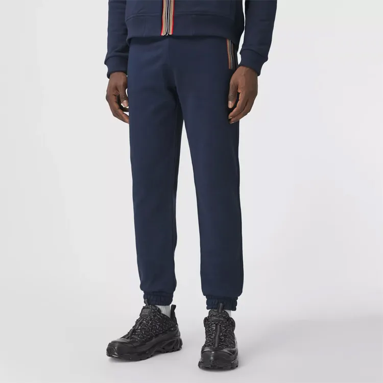 Burberry Knitted Sweatpants Men's Marine Blue-4