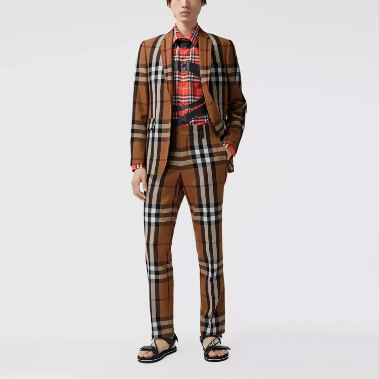 Burberry Checked Tailored Blazer-1