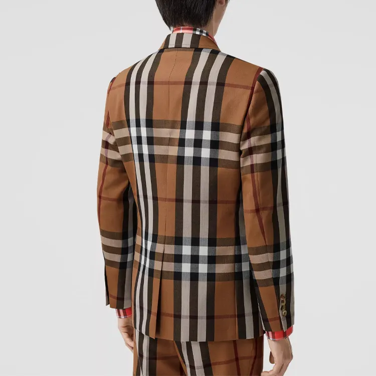 Burberry Checked Tailored Blazer-3