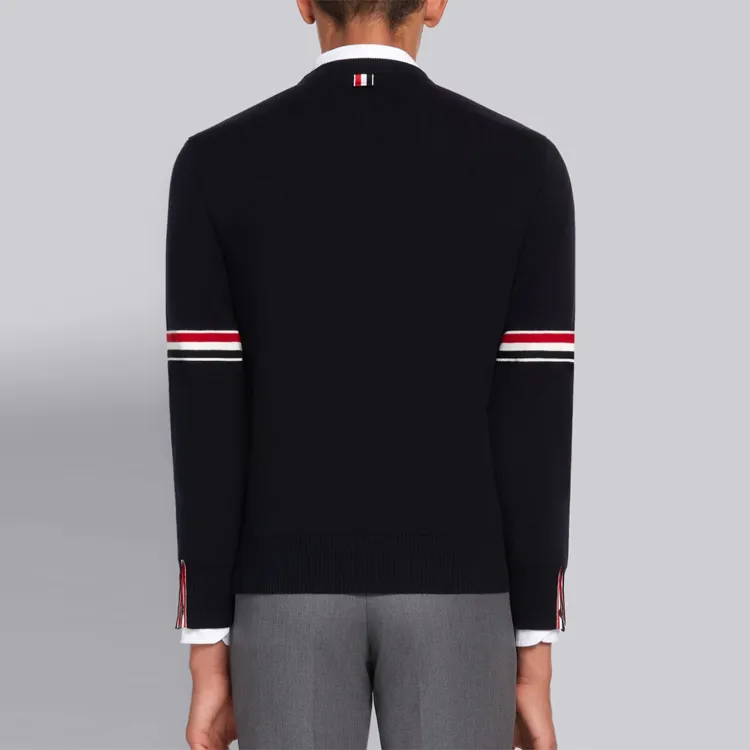 THOM BROWNE Stripe Detailed Knitted Sweater-2