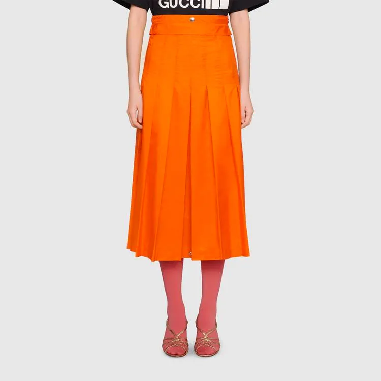 The North Face X GUCCI Casual Long Skirts Women's Orange-1