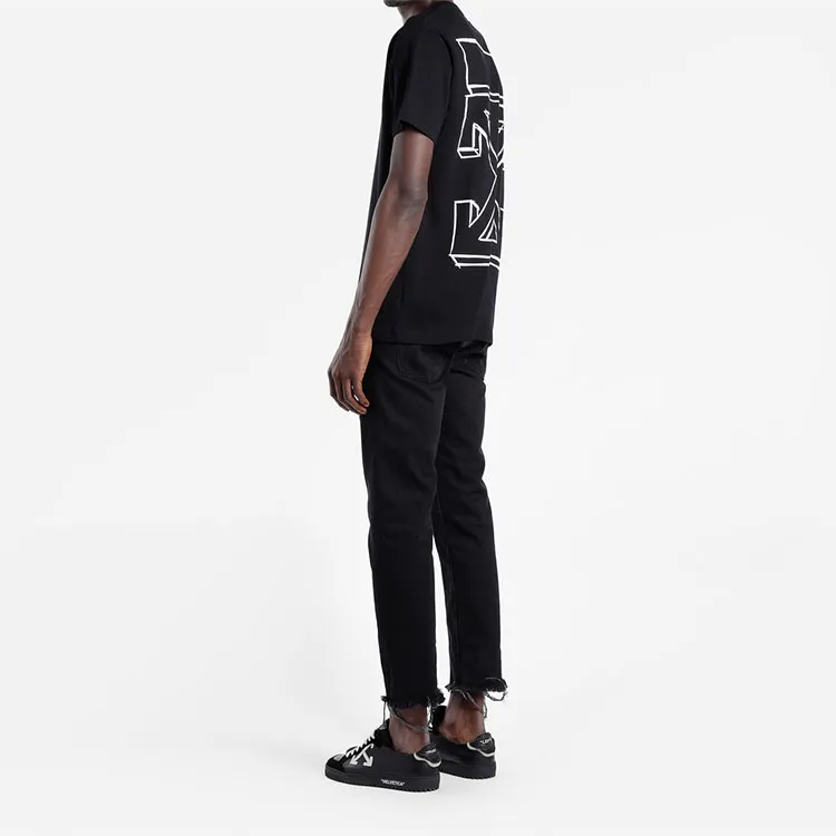 OFF WHITE Slim Fit 3D Marker Graphic Print T Shirt-3