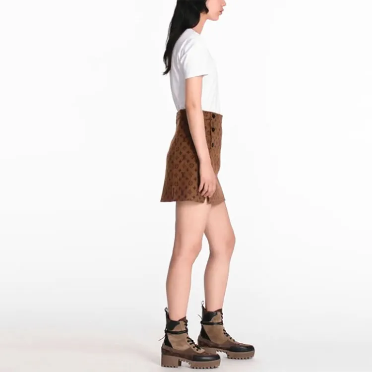 LOUIS VUITTON Leather Short Skirts Women's Multicolor-2