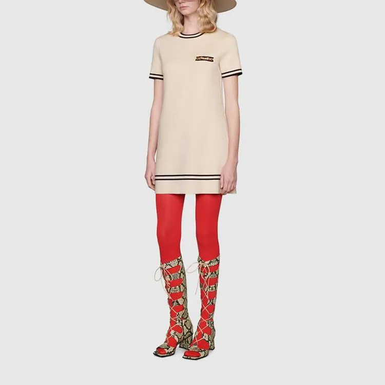 GUCCI Horsebit Short sleeve Knitted Dress-3