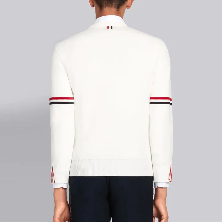 THOM BROWNE Rwb Striped Knit Jumper-2