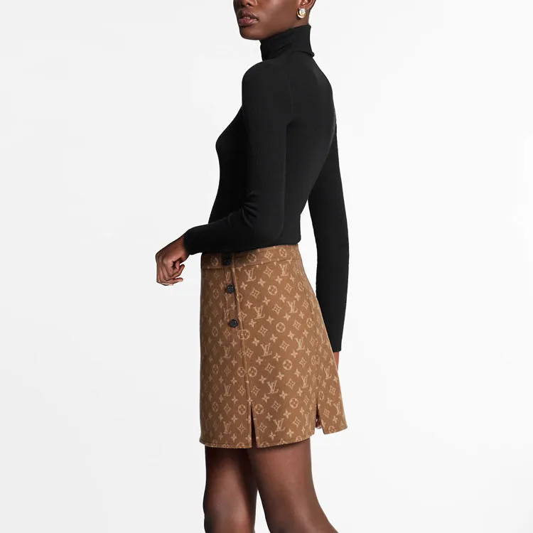 LOUIS VUITTON Casual Short Skirts Women's Brown-4