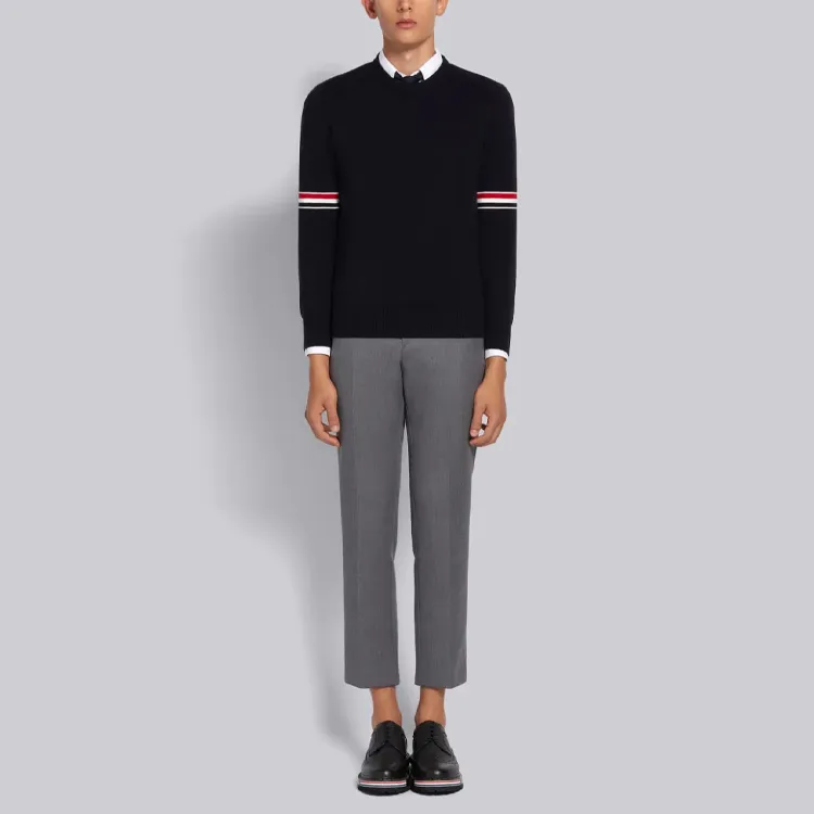 THOM BROWNE Stripe Detailed Knitted Sweater-4