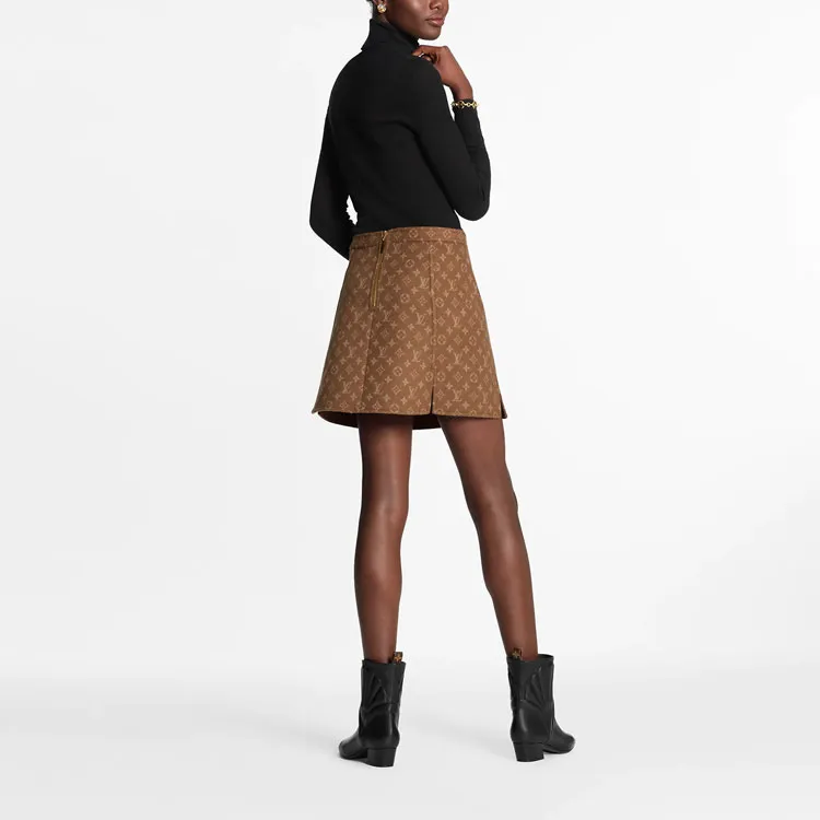 LOUIS VUITTON Casual Short Skirts Women's Brown-5