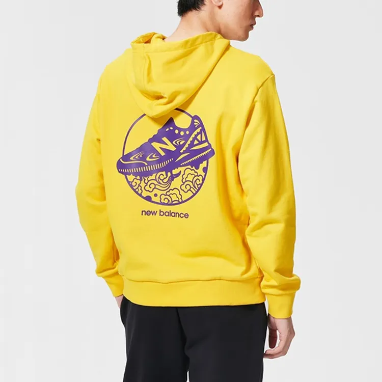 New Balance Lifestyle Graphic Sweatshirts Men Yellow-3