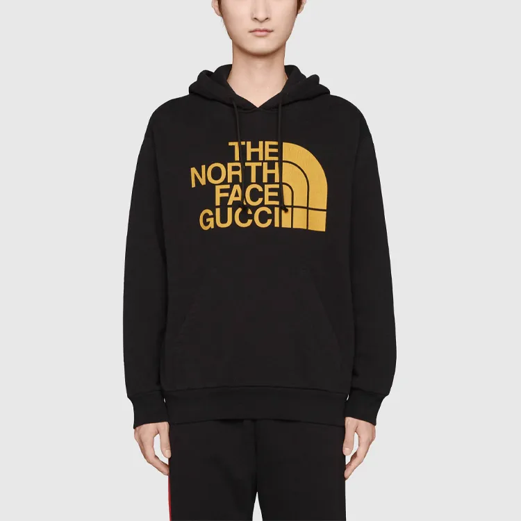 GUCCI X The North Face Web Print Hoodie 'Black'-7