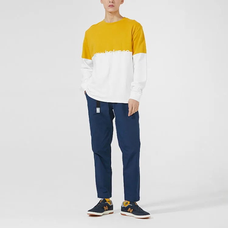 New Balance Athletics Pique Sweatshirt Men's Yellow White Multicolor-1