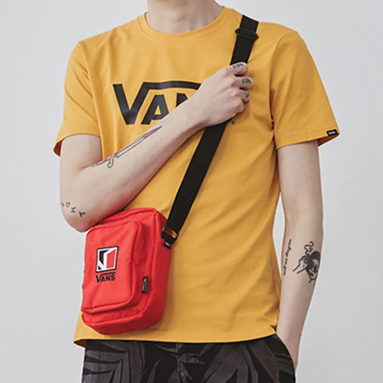 Vans Polyester Shoulder Bag Crossbody Bag Regular Unisex Burgundy-4