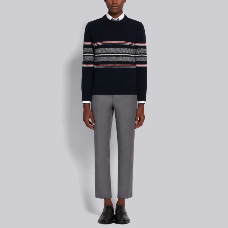 THOM BROWNE Sweaters Men Marine Blue-4