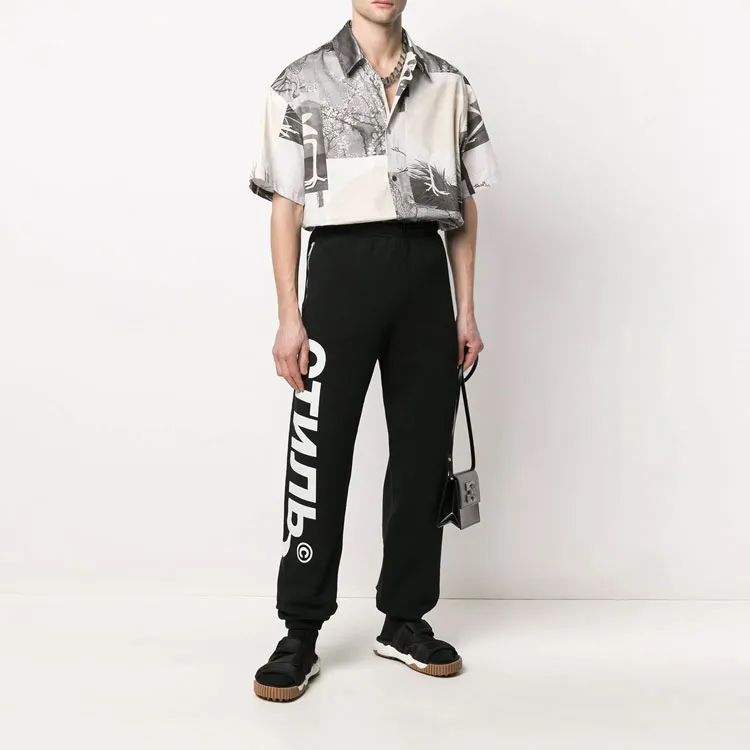 HERON PRESTON Knitted Sweatpants Men Black-1