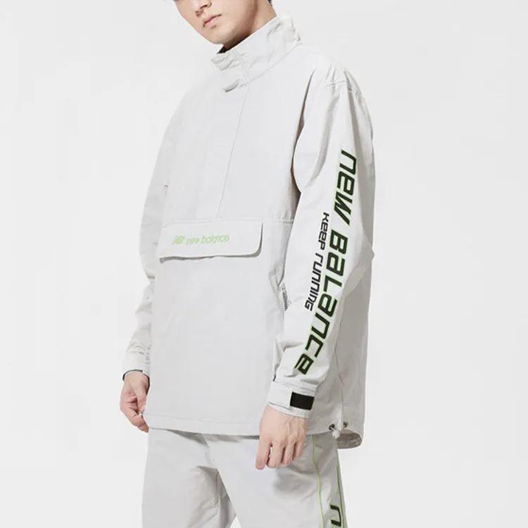 New Balance Jackets Men Gray-4