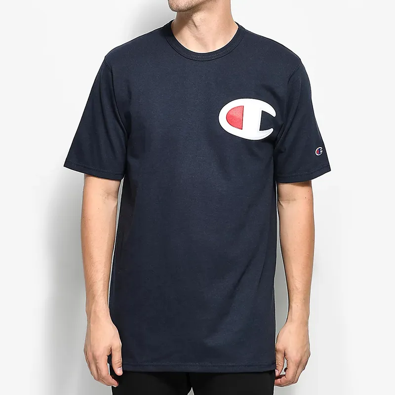 Champion T Shirt US Version Unisex Dark Blue-1