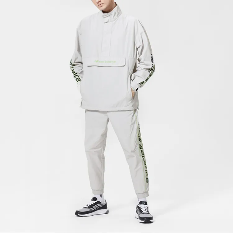 New Balance Jackets Men Gray-3