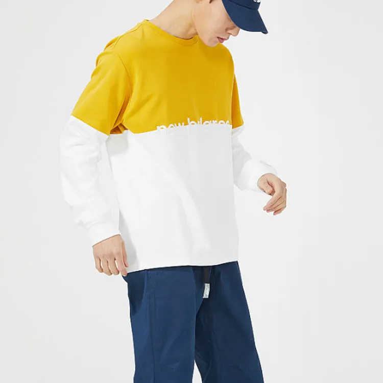 New Balance Athletics Pique Sweatshirt Men's Yellow White Multicolor-4