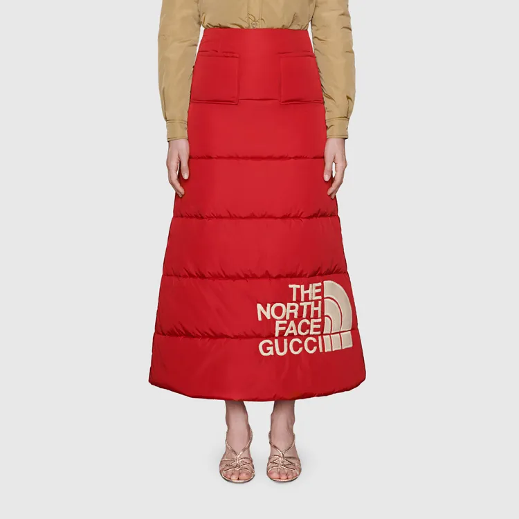 GUCCI x THE NORTH FACE Gucci X The North Face Casual Long Skirts Women's Red-2