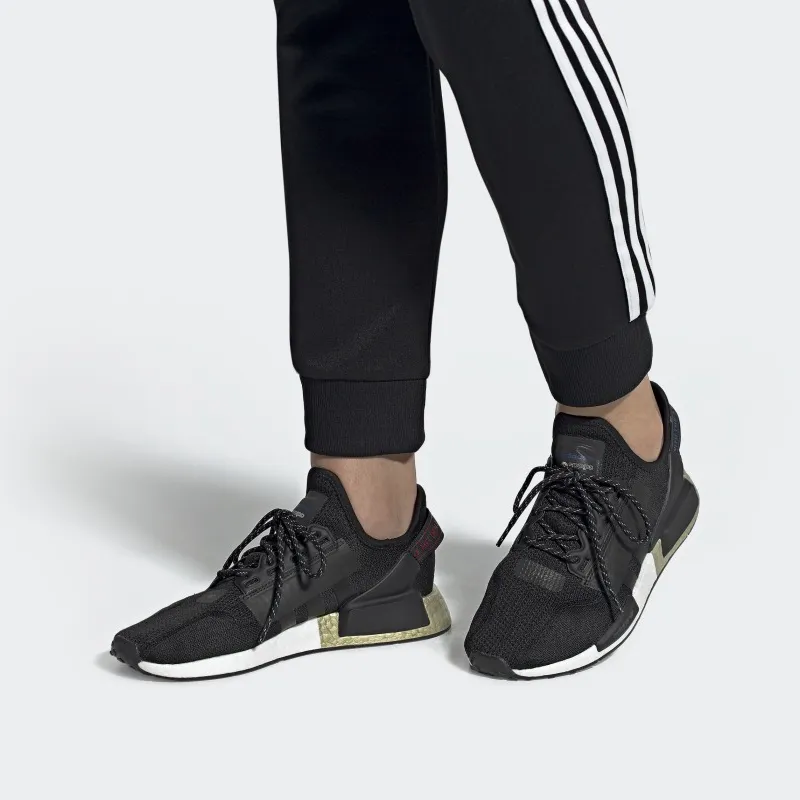 Adidas Originals Nmd V2 Core Black Gold Metallic-5