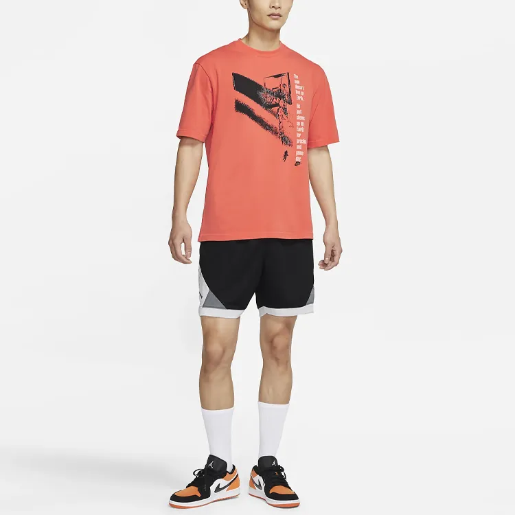 Jordan T Shirt Men's Grass Orange-2