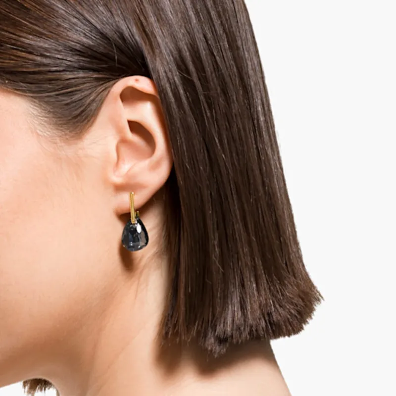 Swarovski T Bar Stud Earrings Women's Gray-2