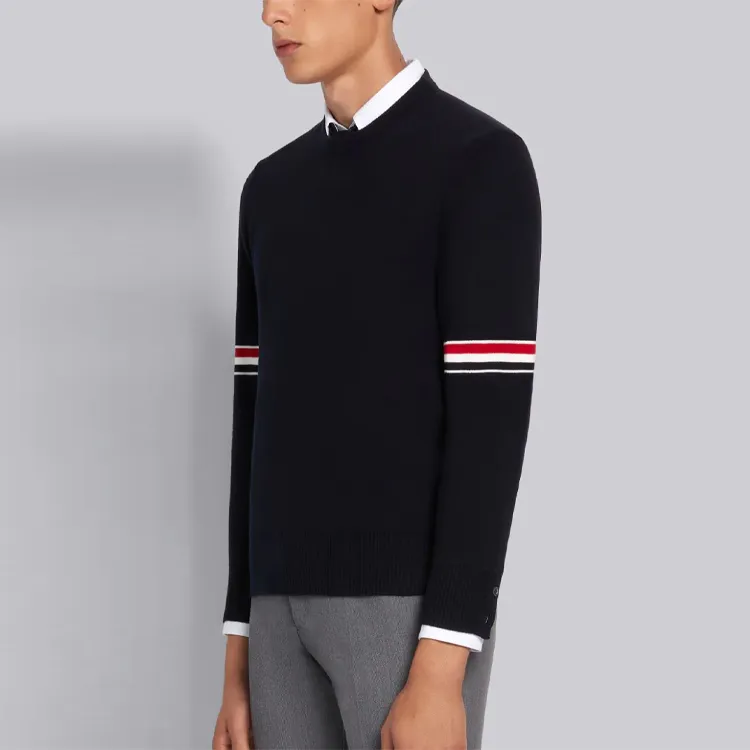 THOM BROWNE Stripe Detailed Knitted Sweater-3