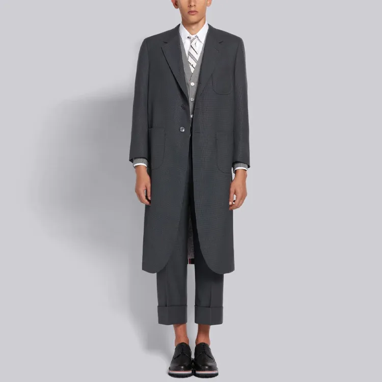 THOM BROWNE 4 Bar Stripe V Neck Cardigan-4