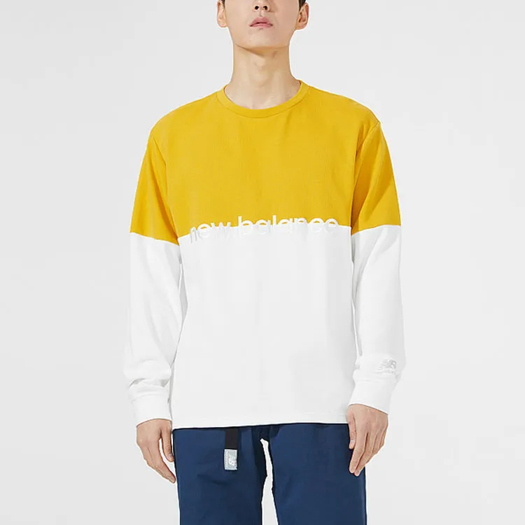 New Balance Athletics Pique Sweatshirt Men's Yellow White Multicolor-2