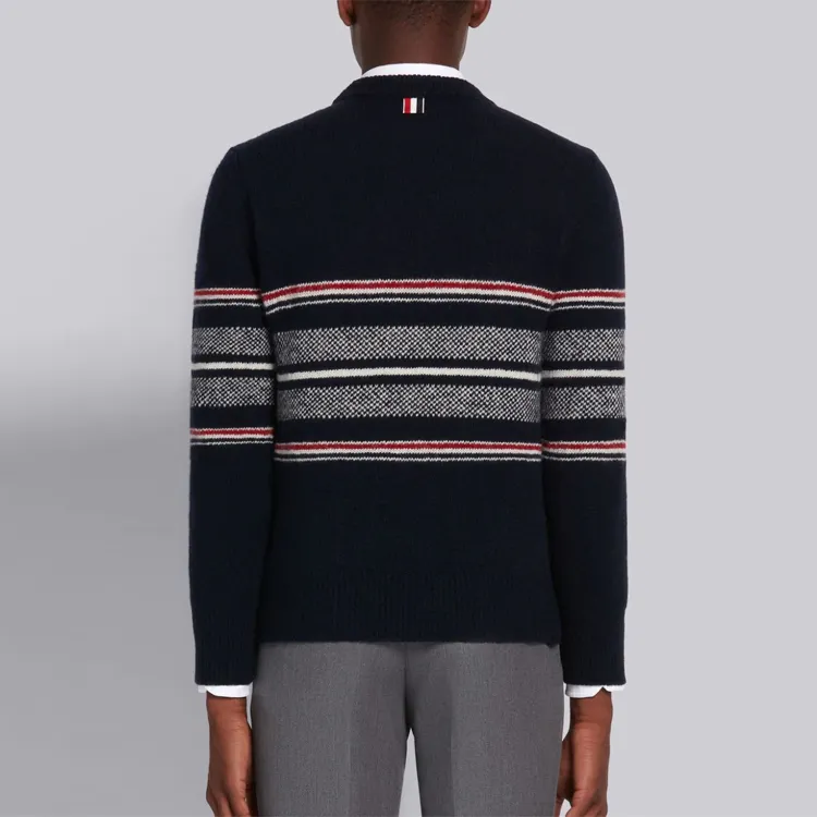 THOM BROWNE Sweaters Men Marine Blue-2