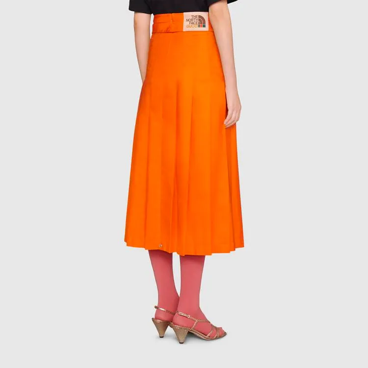 The North Face X GUCCI Casual Long Skirts Women's Orange-3