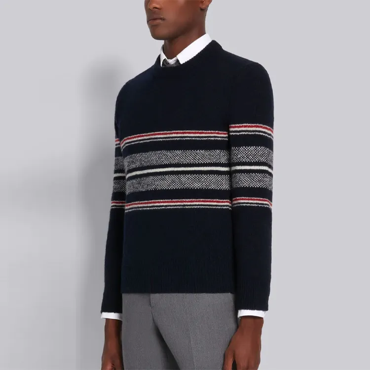THOM BROWNE Sweaters Men Marine Blue-3
