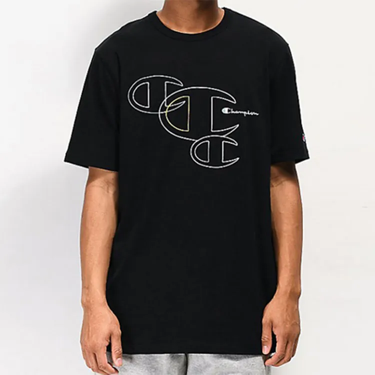 Champion T Shirt US Version Unisex Black-3