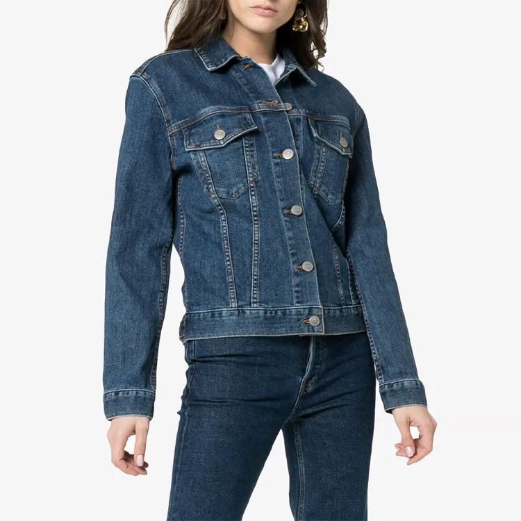 Burberry Denim Jackets Women's Blue-3