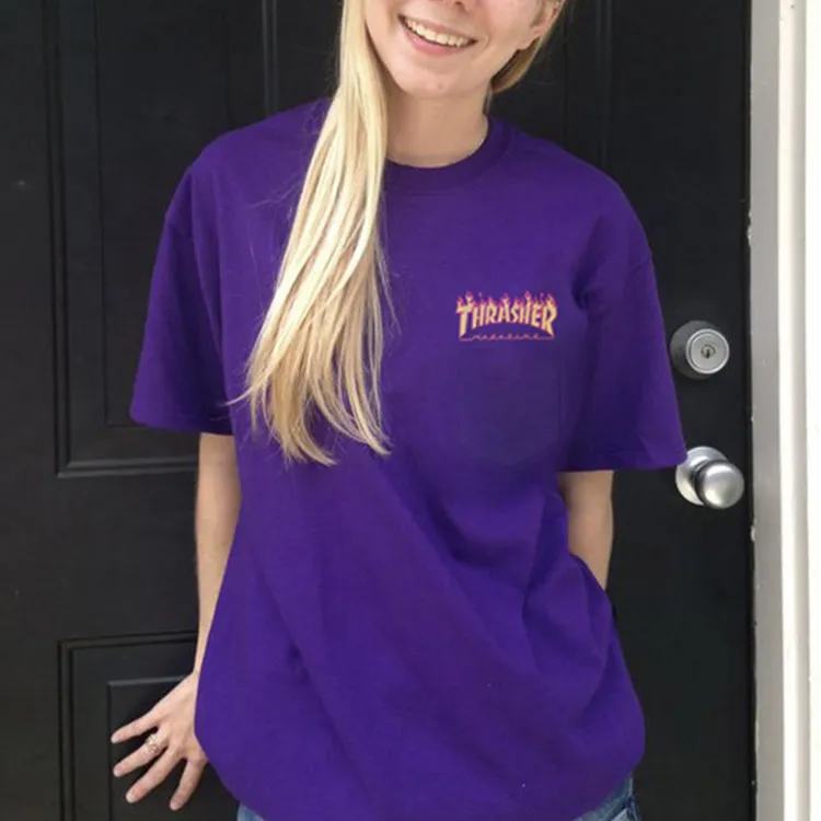 Thrasher T-Shirt Japan Version Unisex Purple-1