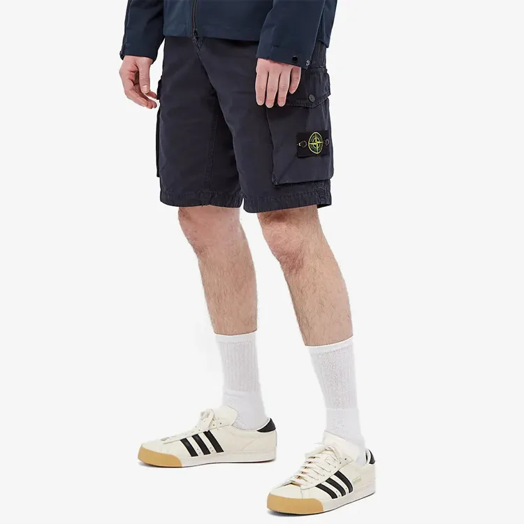 STONE ISLAND SS21 Loose Fit Shorts Men's Navy Blue-2