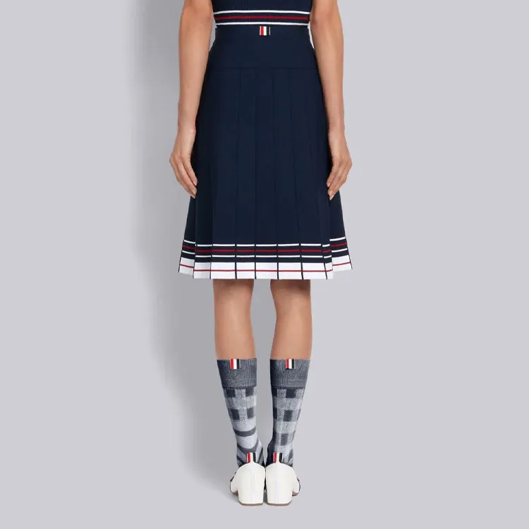 THOM BROWNE Casual Long Skirts Women's Marine Blue-3