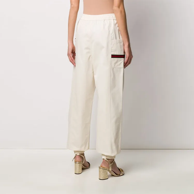 GUCCI Knitted Sweatpants Women's Ivory White-3