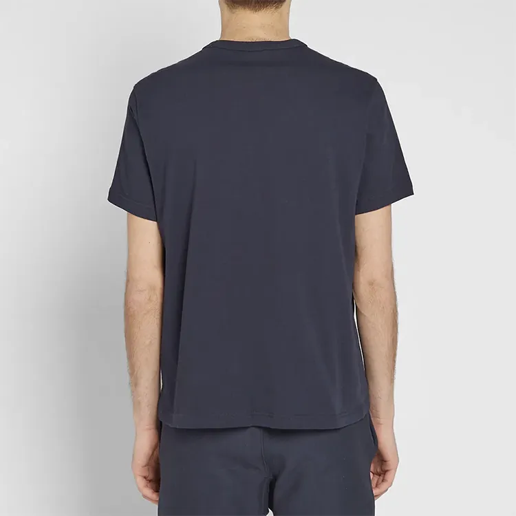 Champion Drop Shoulder Sleeve T Shirt Unisex Navy Blue Japan Version-3