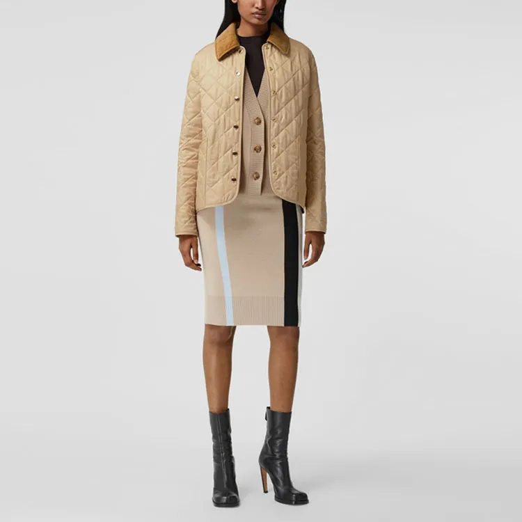 Burberry Jackets Women's Soft Yellow Umber-3