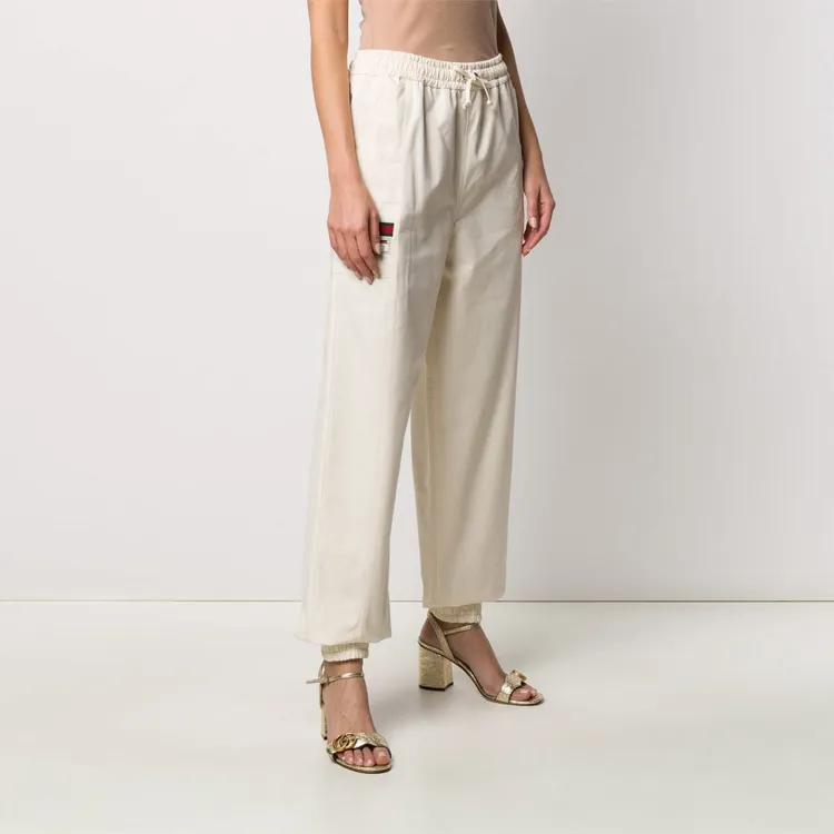 GUCCI Knitted Sweatpants Women's Ivory White-2
