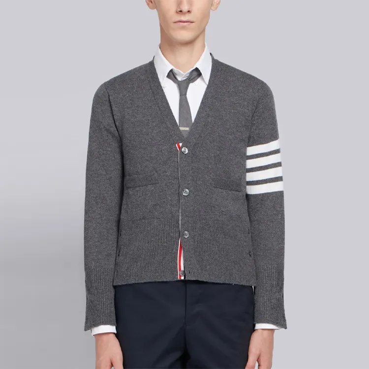 THOM BROWNE 4 Bar Stripe Cardigan-2