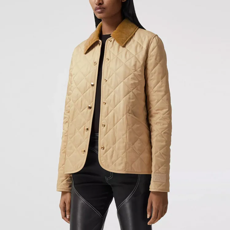 Burberry Jackets Women's Soft Yellow Umber-4