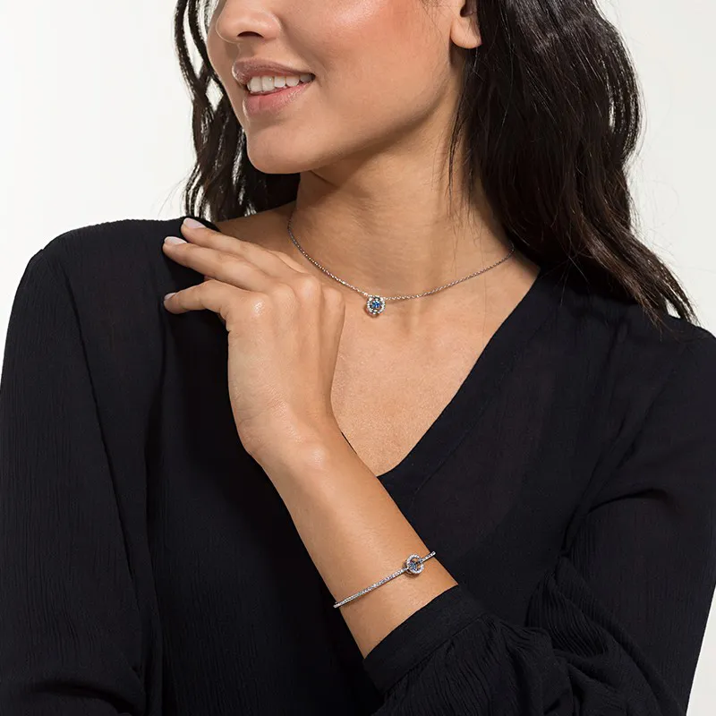 Swarovski Alloy Necklaces Women's Blue-4