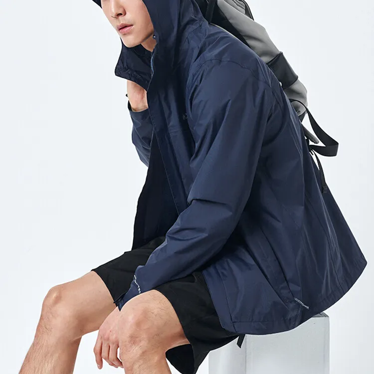 Columbia Windbreaker Jackets Men Dark Blue-6