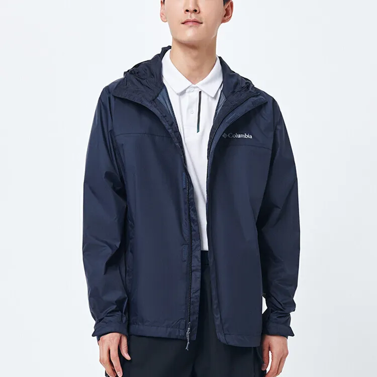 Columbia Windbreaker Jackets Men Dark Blue-3