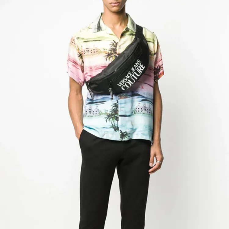VERSACE JEANS COUTURE Fabric Fanny Pack Regular Men's Black-4